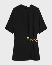 wrap dress IN CADY - BLACK -  - 1 | CELINE
