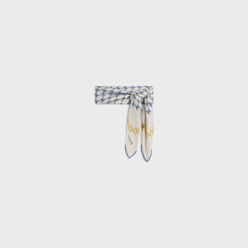 bandana in heritage silk twill - DENIM -  - 1 | CELINE