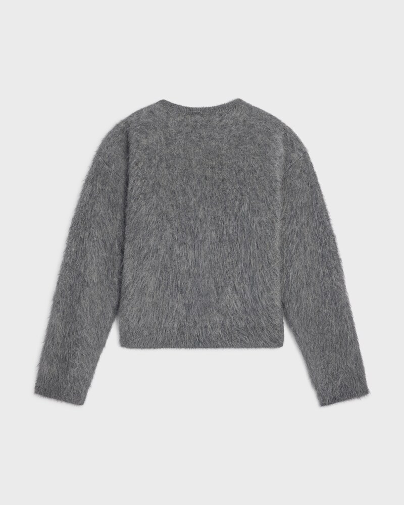 crewneck sweater IN brushed mohair - MEDIUM GREY -  - 1 | CELINE