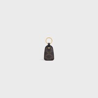 Key holder IN Triomphe canvas and calfskin - Black - POUCHES - 1 | CELINE