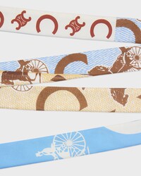 ribbon IN SILK TWILL - VANILLA/BLUE/BROWN -  - 2 | CELINE