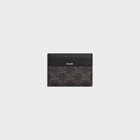 LARGE CARD HOLDER IN TRIOMPHE CANVAS AND CALFSKIN - BLACK - SMALL GIFTS - 1 | CELINE