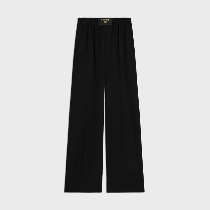 trousers IN wool twill - BLACK -  - 1 | CELINE