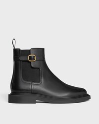 celine université bottine chelsea EN CUIR DE TAUREAU BRILLANT - Noir -  - 1 | CELINE