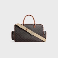 LARGE CAMERA BAG IN TRIOMPHE CANVAS AND CALFSKIN - TAN - LIFESTYLE - 2 | CELINE