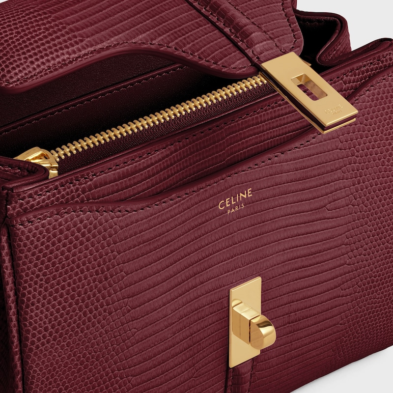 MINI 16 in Lizard - LIGHT BURGUNDY - MORE LINES - 1 | CELINE