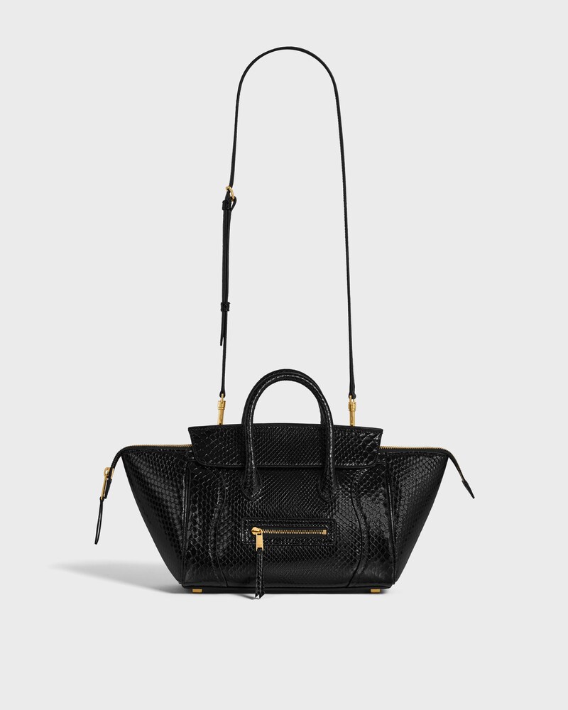 LUGGAGE petit modèle PYTHON - Noir - LUGGAGE - 1 | CELINE