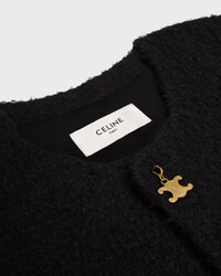 maggie coat IN cashmere and wool natté - BLACK -  - 2 | CELINE