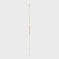Celine Sentimental Straight Bracelet in Yellow Gold and Diamond - Yellow Gold and White -  - 2 | CELINE