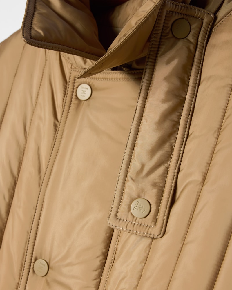 quilted coat IN light nylon - SAND -  - 1 | CELINE