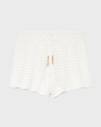 mini shorts IN cotton pointelle - WHITE -  - 1 | CELINE