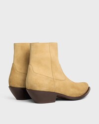 BOTA LEON ZIPPED EM CAMURÇA DE BEZERRO - STONE BEIGE - - 2 | CELINE