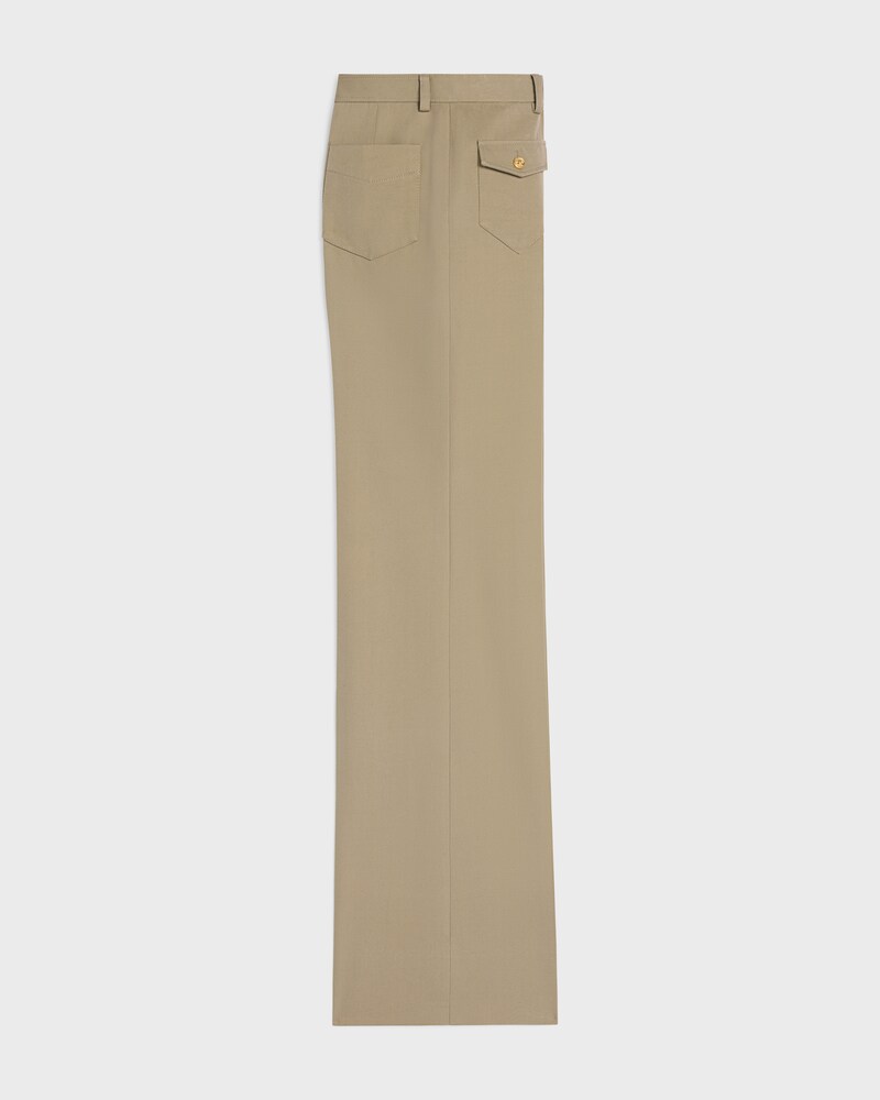 pantalon gabardine coton - BEIGE MILITAIRE -  - 1 | CELINE