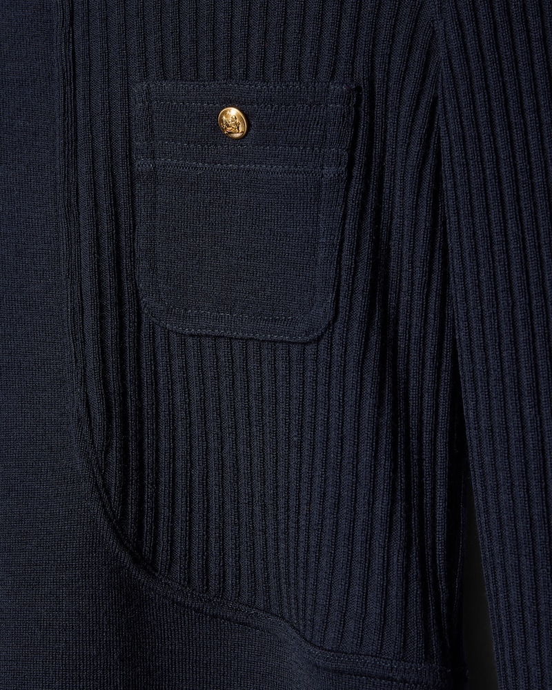 dress IN wool - NAVY -  - 1 | CELINE