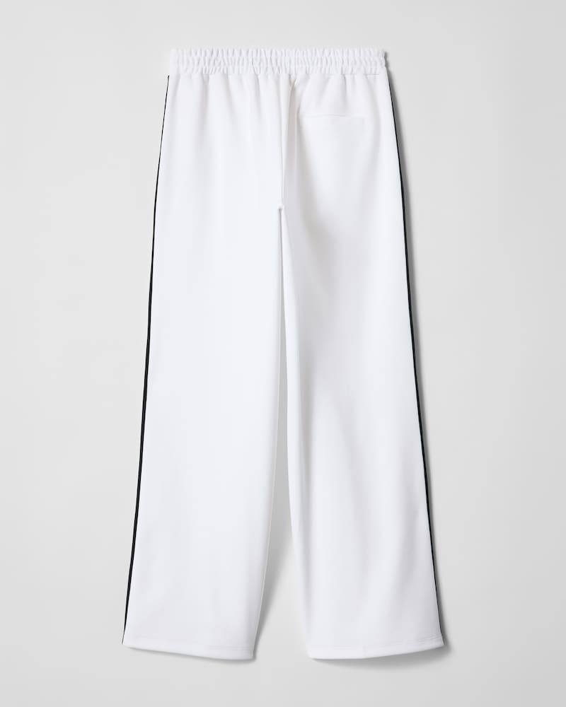 TRACKSUIT TROUSERS IN double-face jersey - OPTIC WHITE / BLACK -  - 1 | CELINE