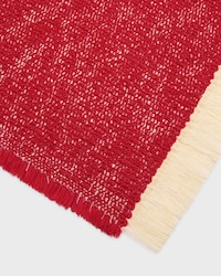 fouta IN embroidered cotton - ECRU/RED/BLUE -  - 2 | CELINE