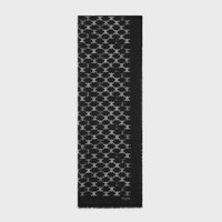 square IN triomphe silk cashmere - WHITE/BLACK -  - 2 | CELINE