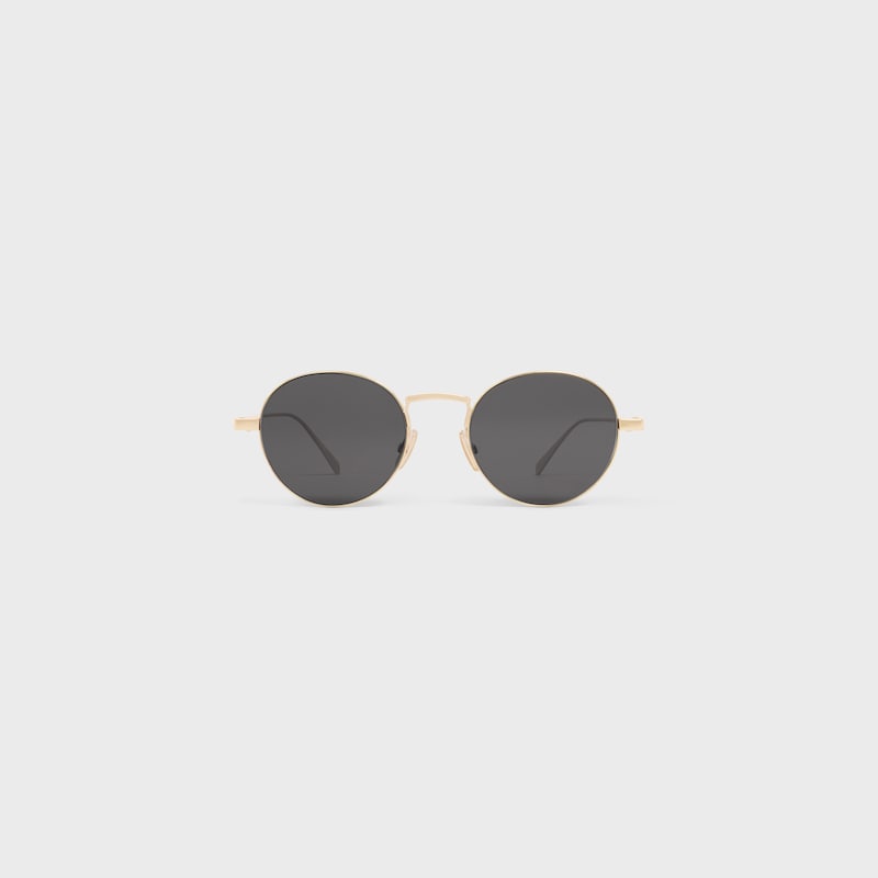 Metal Frame 28 sunglasses in Metal - Light Gold / Smoke -  - 1 | CELINE