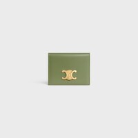 PORTE-CARTES TRIOMPHE veau brillant - KAKI CLAIR - NOUVEAUTÉS - 1 | CELINE