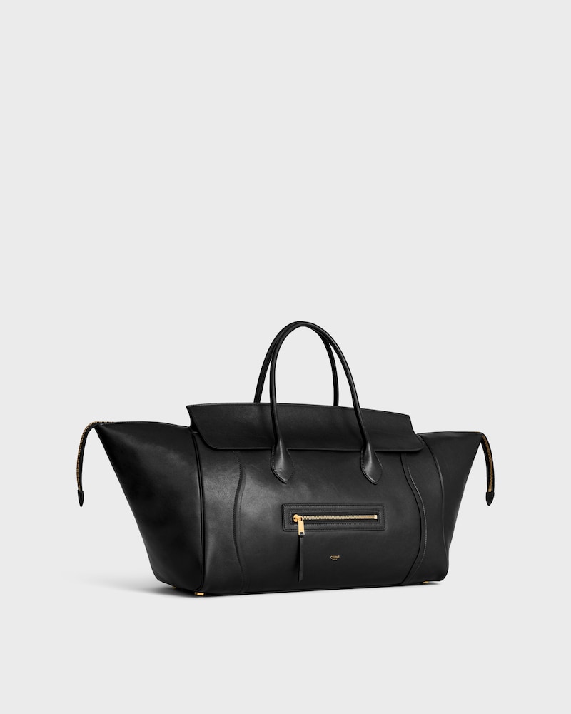 GROSSE LUGGAGE AUS GESCHMEIDIGEM, GLÄNZENDEM LAMMLEDER - SCHWARZ - LUGGAGE - 1 | CELINE