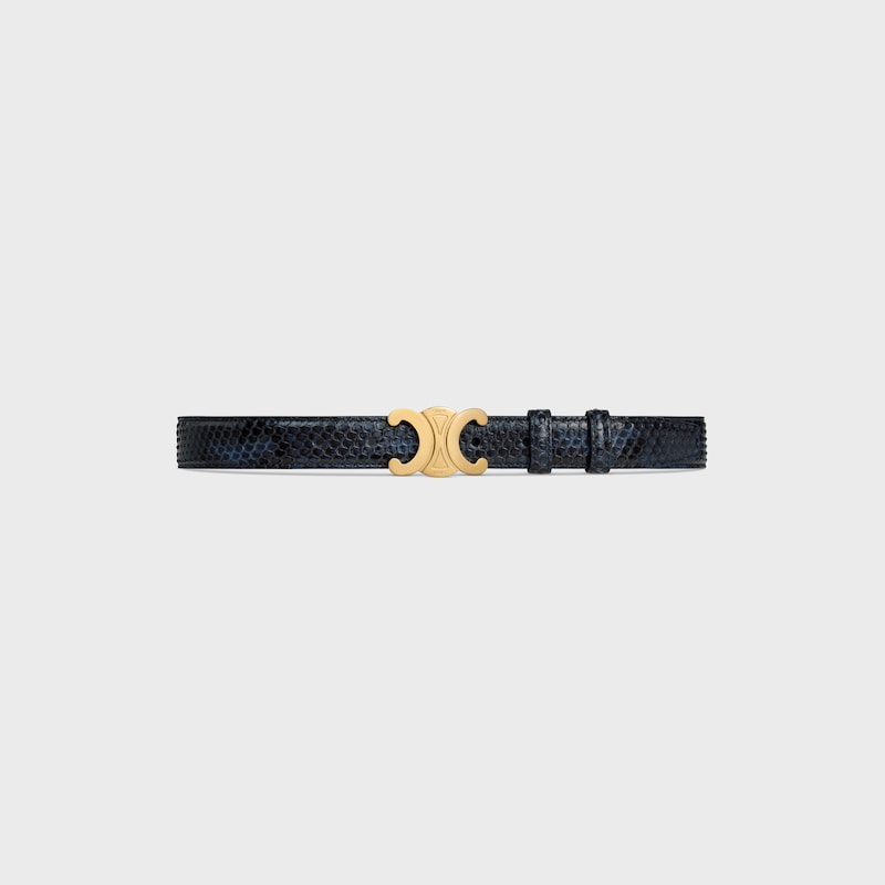Triomphe Gürtel, 25 mm, AUS PYTHONLEDER - DUNKLES MARINEBLAU -  - 1 | CELINE