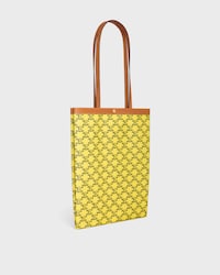 MEDIUM FLAT SHOPPER IN TRIOMPHE CANVAS - YELLOW / NAVY - TRIOMPHE CANVAS - 2 | CELINE