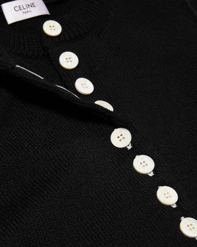 cardigan twinset cachemire héritage - Noir -  - 1 | CELINE