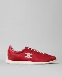 RACER SNEAKER AUS NYLON, KALBSWILDLEDER UND KALBSLEDER - ECRU/ROT -  - 1 | CELINE