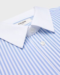 classic shirt IN striped cotton poplin - CRAIE/BLEU CIEL -  - 2 | CELINE