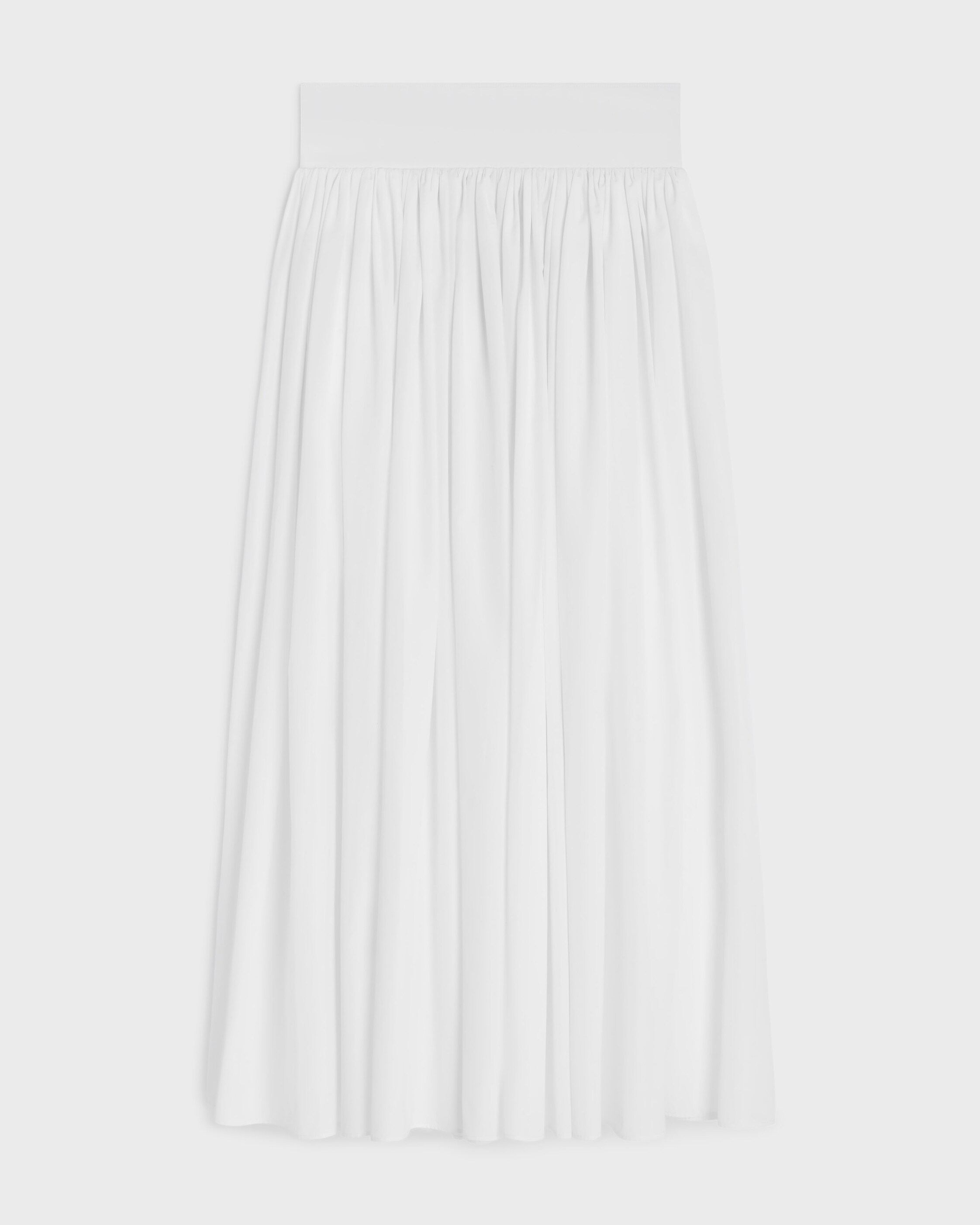 skirt IN COTTON POPLIN - WHITE | CELINE