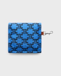 CELINE キーリング カードホルダー パディッド / ナイロン & カーフスキン - ウルトラブルー / ブラック - 新作 - 2 | CELINE