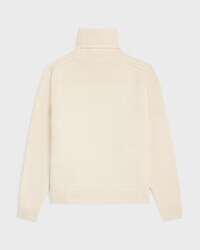turtleneck sweater IN SEAMLESS CASHMERE - IVORY -  - 2 | CELINE