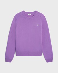 crewneck sweater IN WOOL AND CASHMERE - LILAC -  - 1 | CELINE