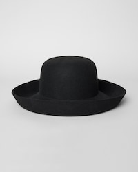 blossom hat IN wool felt - BLACK -  - 1 | CELINE