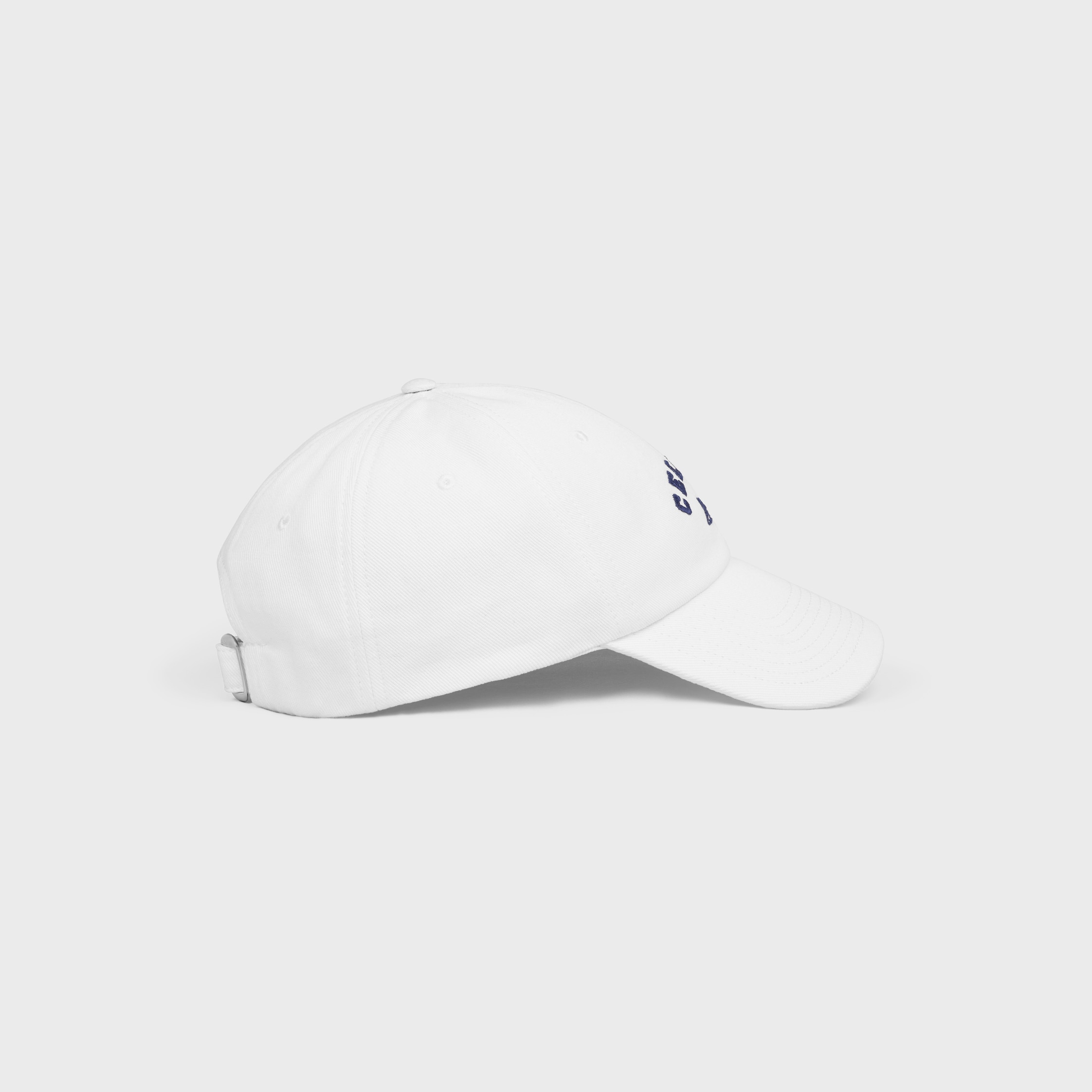 celine richelieu cap IN cotton twill - WHITE | CELINE