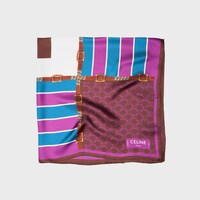square IN silk twill - BURGUNDY/BLUE/WHITE -  - 2 | CELINE