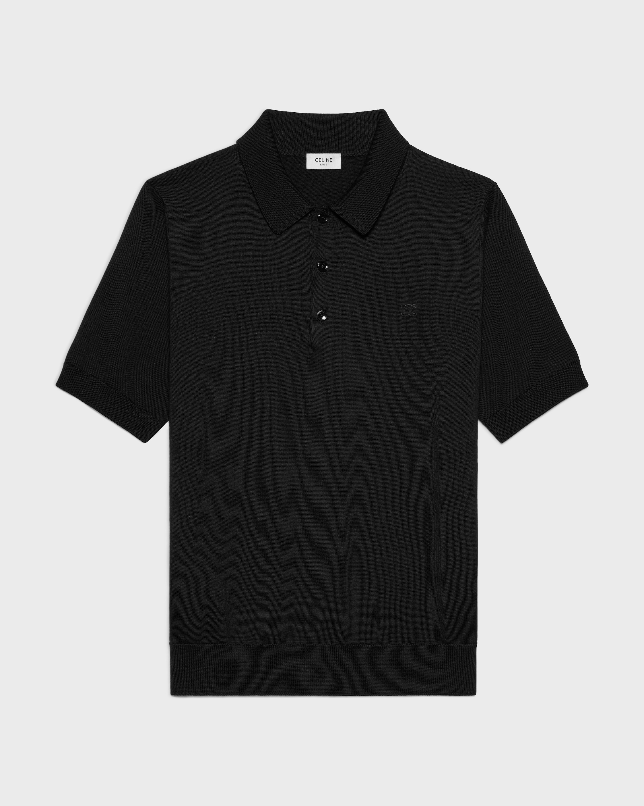 CELINE POLO SWEATER IN FINE SILK AND COTTON