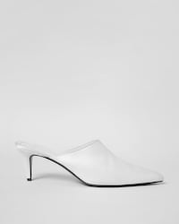 SATIN MIDI MULE - WHITE -  - 1 | CELINE