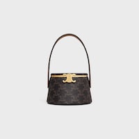 CELINE NINA MINAUDIERE in LAMBSKIN WITH TRIOMPHE CANVAS PRINT AND CALFSKIN - TAN - GIFT FINDER - 1 | CELINE