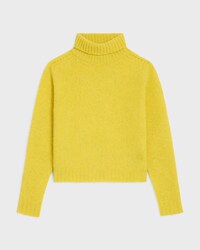 turtleneck sweater IN SHETLAND WOOL - JAUNE -  - 1 | CELINE