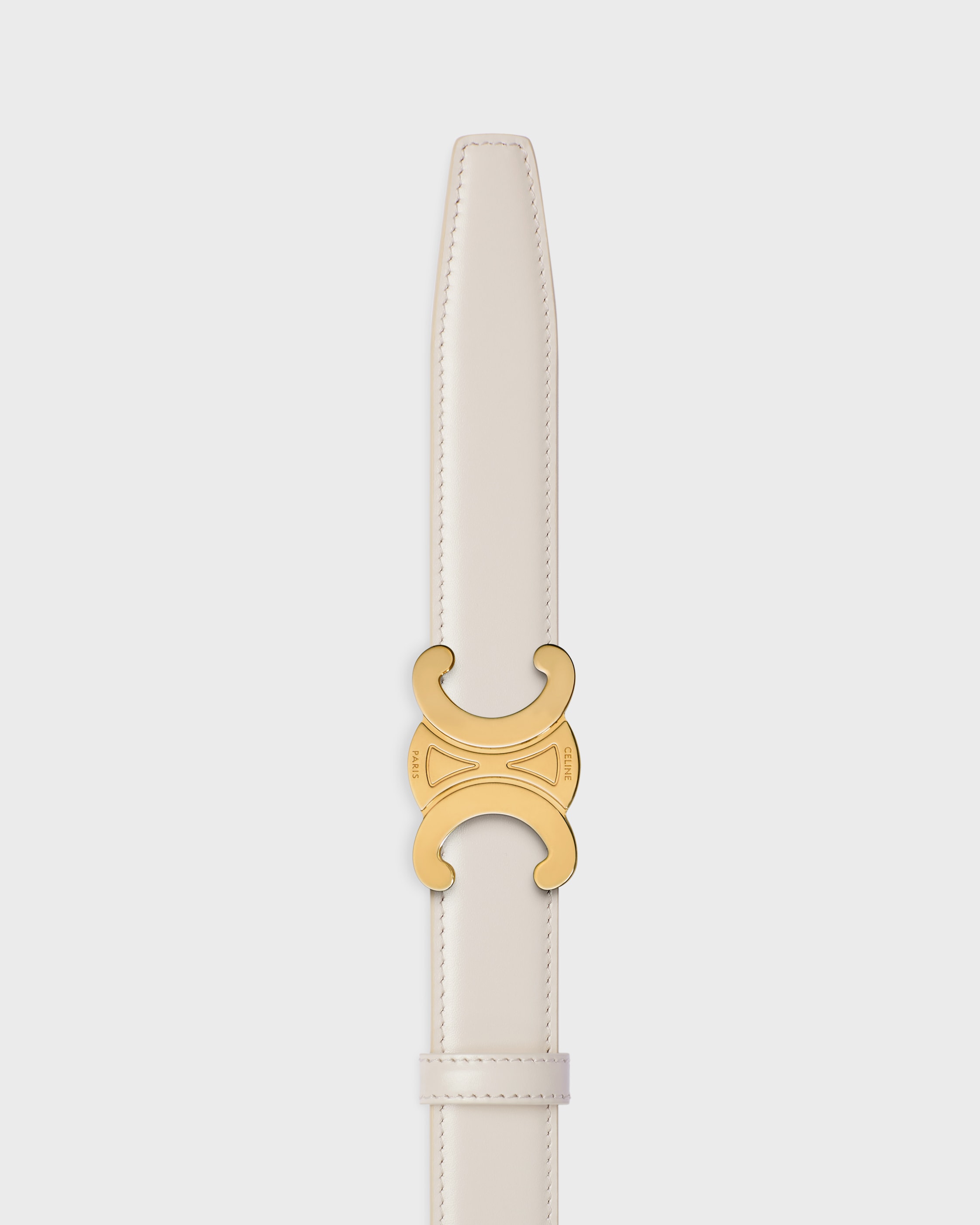 TRIOMPHE BUCKLE & REVERSIBLE STRAP 25MM - RICE / CREAM | CELINE