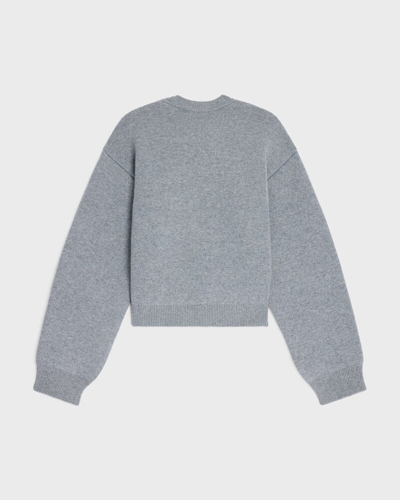 crewneck sweater IN cashmere - GREY / BLUE -  - 1 | CELINE
