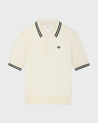 Polo triomphe coton fin - ECRU/BLACK -  - 1 | CELINE
