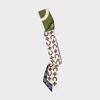 ribbon IN SILK TWILL - GREEN/BLUE -  - 1 | CELINE