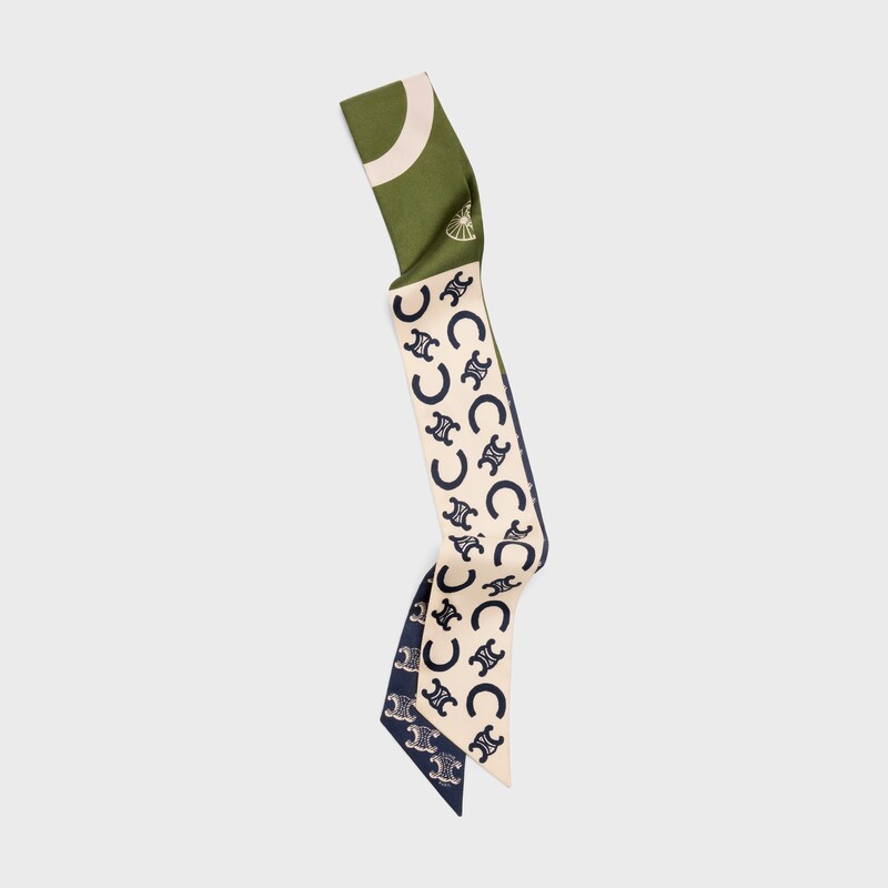 ribbon IN SILK TWILL - GREEN/BLUE -  - 1 | CELINE