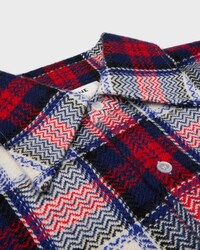 CAMISA DE CACHEMIRA A CUADROS - Negro/rojo/blanco -  - 2 | CELINE