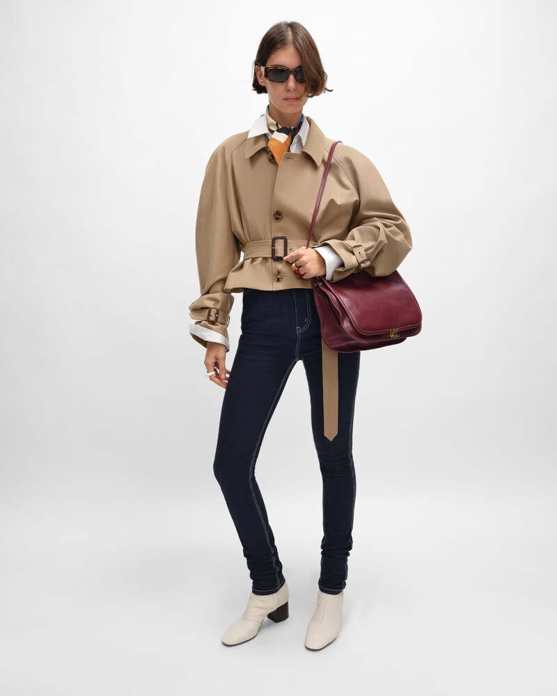 jacket IN COTTON AND WOOL GABARDINE - BEIGE -  - 1 | CELINE
