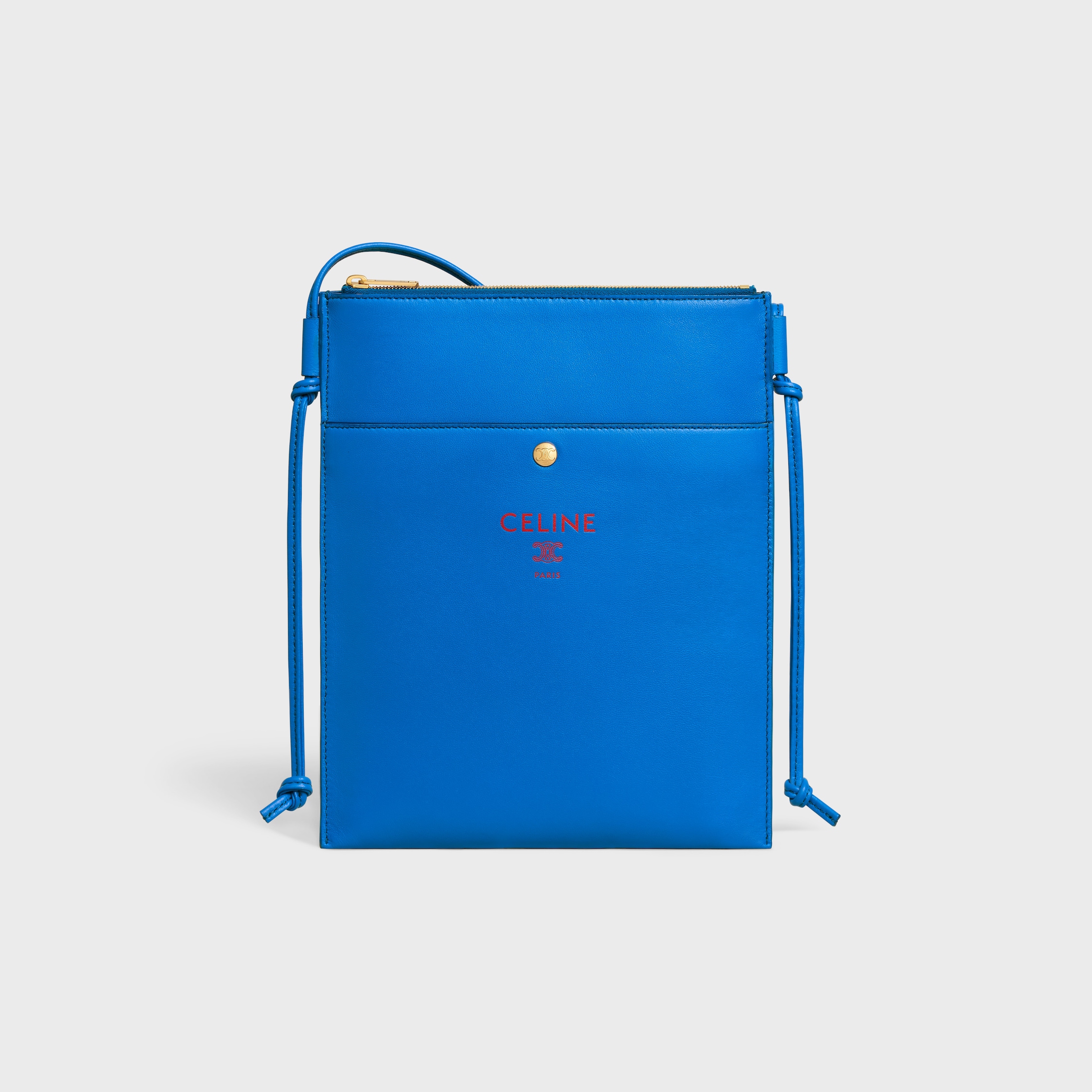 SHARP POUCH IN SMOOTH LAMBSKIN - ULTRA BLUE / ULTRA RED | CELINE