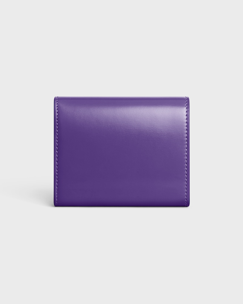 Small Flap Wallet TRIOMPHE IN Shiny calfskin - PURPLE - WALLETS - 1 | CELINE