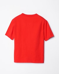 CAMISETA EN PUNTO DE ALGODÓN - ROJO CICLISTA / BLANCO / AZUL MARINO -  - 2 | CELINE